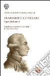 Frammenti letterari libro di Saint-Martin Louis-Claude de La Pera O. (cur.)