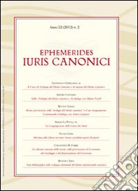 Ephemerides Iuris canonici (2012). Vol. 2 libro