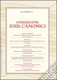 Ephemerides Iuris canonici (2013). Vol. 1