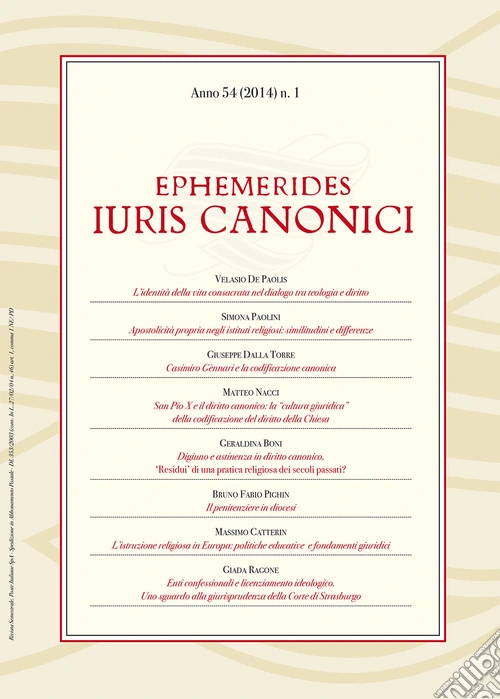 Ephemerides Iuris canonici (2014). Vol. 1