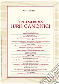 Ephemerides Iuris canonici (2016). Vol. 1 libro