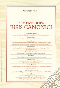Ephemerides Iuris canonici (2018). Vol. 1 libro