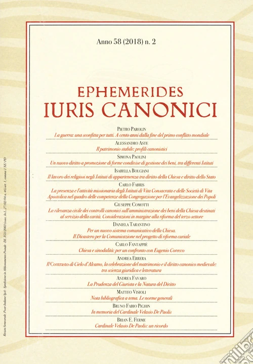 Ephemerides Iuris canonici (2018). Vol. 2