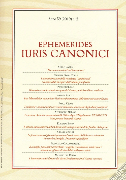 Ephemerides Iuris canonici (2019). Vol. 2