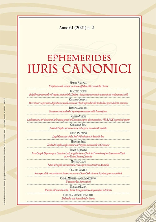 Ephemerides Iuris canonici (2021). Vol. 2