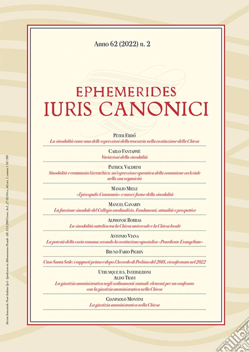 Ephemerides Iuris canonici (2022). Vol. 2