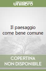 Il paesaggio come bene comune libro