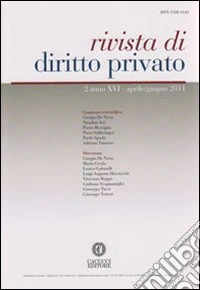 Rivista di diritto privato (2011). Vol. 2 libro