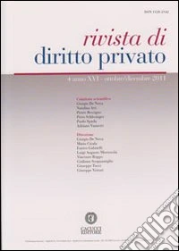 Rivista di diritto privato (2011). Vol. 4