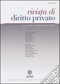 Rivista di diritto privato (2012). Vol. 4 libro