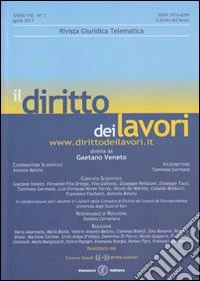 Il Diritto Dei Lavori Anno Vii - N. 1 libro