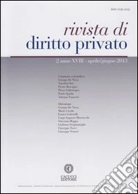 Rivista di diritto privato (2013). Vol. 2 libro