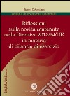 Riflessioni sulle novità introdotte dalla direttiva 2013/34/UE in materia di bilanzio di esercizio libro