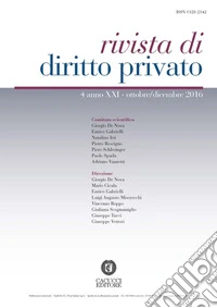 Rivista di diritto privato (2016). Vol. 4 libro