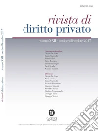Rivista di diritto privato (2017). Nuova ediz.. Vol. 4: Ottobre-dicembre libro