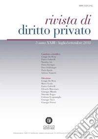 Rivista di diritto privato (2018). Vol. 3: Luglio-settembre libro