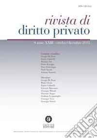 Rivista di diritto privato (2018). Nuova ediz.. Vol. 4: Ottobre-Dicembre libro