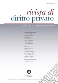 Rivista di diritto privato (2019). Vol. 1: Gennaio-marzo libro