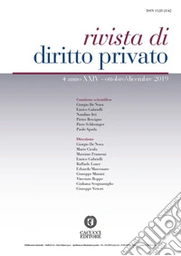 Rivista di diritto privato (2019). Nuova ediz.. Vol. 4: Ottobre-dicembre libro