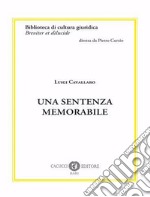 Una sentenza memorabile libro