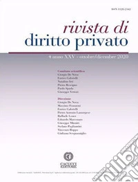 Rivista di diritto privato (2020). Nuova ediz.. Vol. 4: Ottobre-dicembre libro
