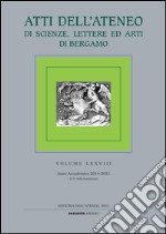 Atti dell'Ateneo di scienze, lettere ed arti di Bergamo. Vol. 78 libro