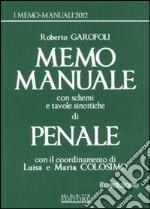 Memo manuale con schemi e tavole sinottiche di penale libro