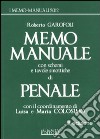 Memo manuale con schemi e tavole sinottiche di penale libro