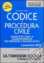 Codice di procedura civile. Annotato con la giurisprudenza più recente e significativa libro