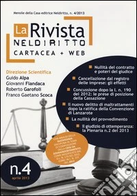 La rivista di Neldiritto (2013) (4) libro