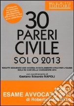 30 pareri. Civile. Solo 2013 libro