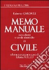 Memo manuale con schemi e tavole sinottiche di civile libro