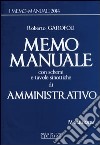 Memo manuale con schemi e tavole sinottiche di amministrativo libro