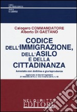 Codice dell'immigrazione, dell'asilo e della cittadinanza. Annotato con dottrina e giurisprudenza libro