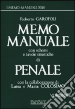 Memo manuale con schemi e tavole sinottiche di penale libro