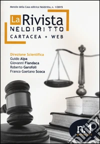 La rivista di Neldiritto (2015). Vol. 1 libro