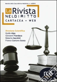 La rivista di Neldiritto (2015). Vol. 6 libro