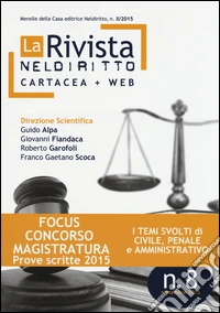 La rivista di Neldiritto (2015). Vol. 8 libro