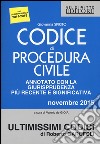 Codice di procedura civile annotato con la giurisprudenza più recente e significativa. Novembre 2015 libro