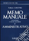 Memo manuale con schemi e tavole sinottiche di amministrativo libro