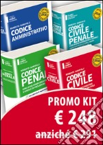 Kit 4 codici magistratura 2016 (Civile, penale, amministratico, civile+penale). Concorso magistratura. Con aggiornamento online libro