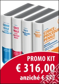 Kit 4 codici: Codice civile-Codice penale-Codice di procedura civile-Codice di procedura penale libro