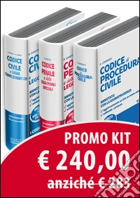 Kit 3 codici annotati: Codice civile-Codice penale-Codice di procedura civile libro