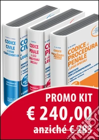 Kit 3 codici annotati: Codice civile-Codice penale-Codice di procedura penale libro