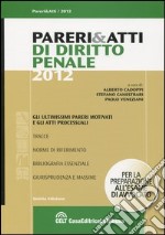 Pareri & atti di diritto penale libro