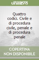 Quattro codici. Civile e di procedura civile, penale e di procedura penale libro