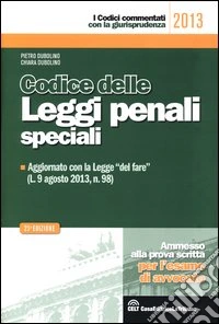 Codice delle leggi penali speciali libro