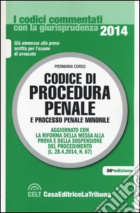 Codice di procedura penale e processo penale minorile libro