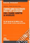 Formulario ragionato degli atti giudiziari per l'esame scritto di avvocato. Gli atti giudiziari di diritto civile, diritto penale, diritto amministrativo libro