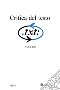 Critica del testo. Vol. 16/2 libro